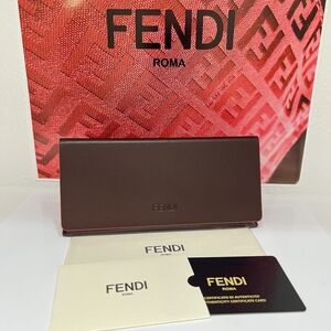 NEW FENDI Large Glasses Case Brown